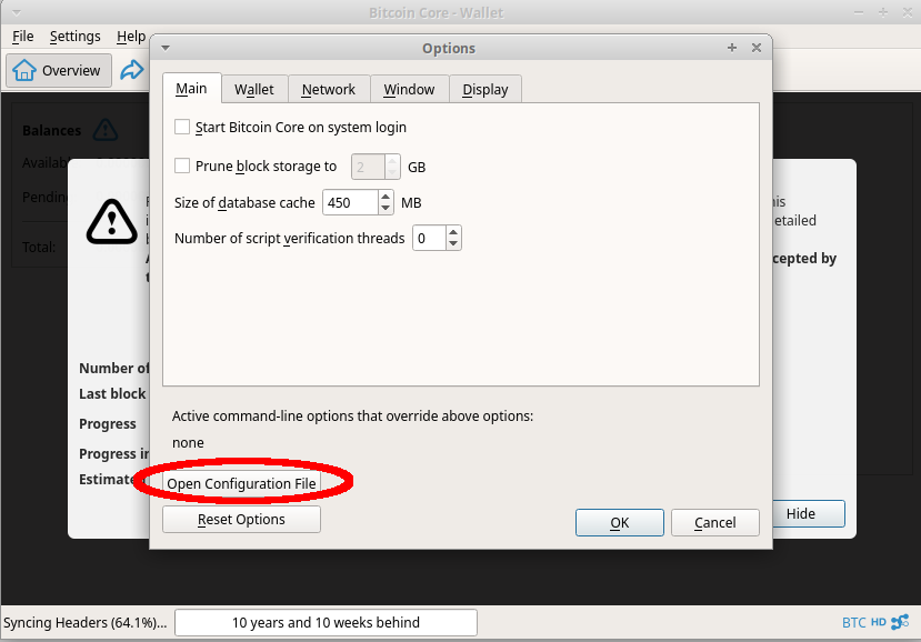 Fig. 3. Opening configuration file.